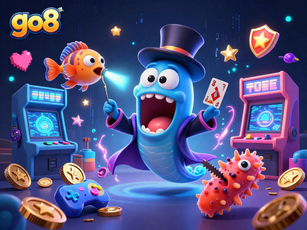 Experience the excitement at go8 with vibrant 3D arcade games and thrilling underwater magic acts.