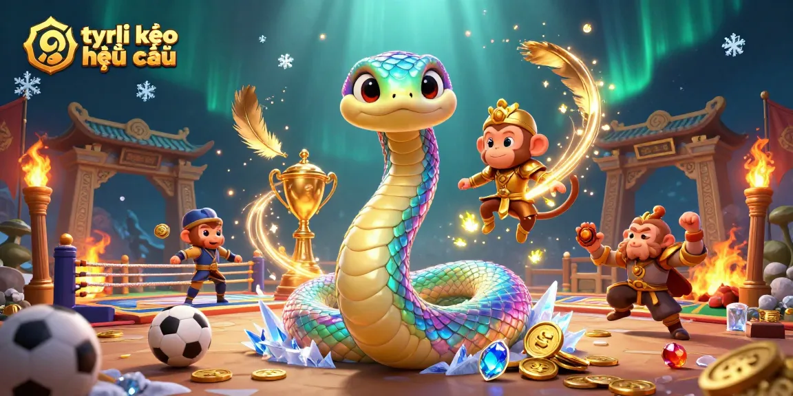 Visualize tỷ lệ kèo nhà cái in a vibrant sports betting scene with dynamic characters and elements.