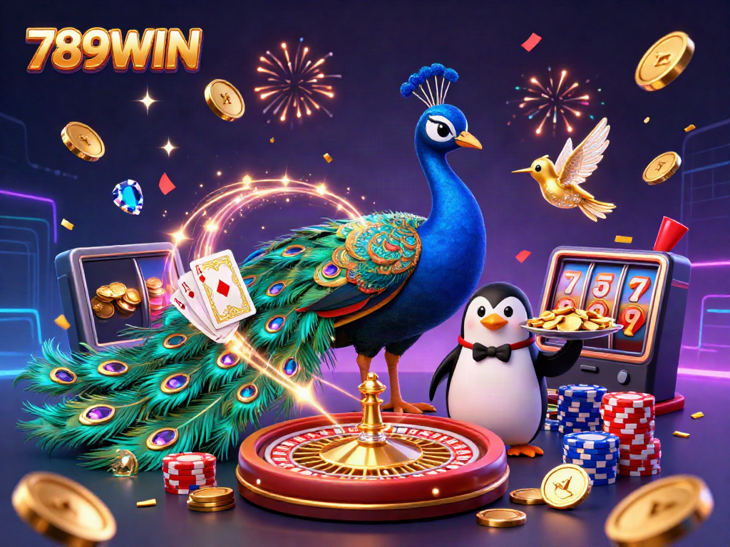 Experience thrilling gameplay with 789WIN in this vibrant casino scene.