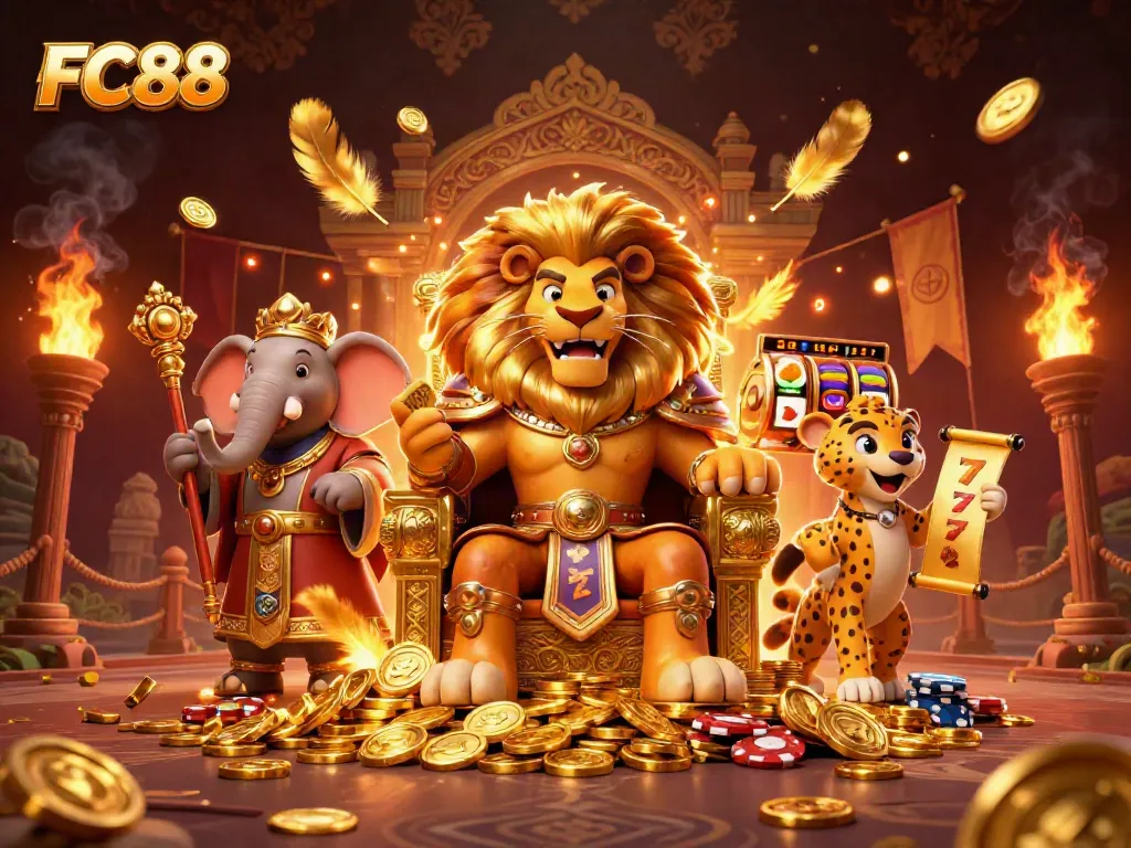 Engage in thrilling slot games at FC88, where fierce characters come alive in a dynamic casino arena.