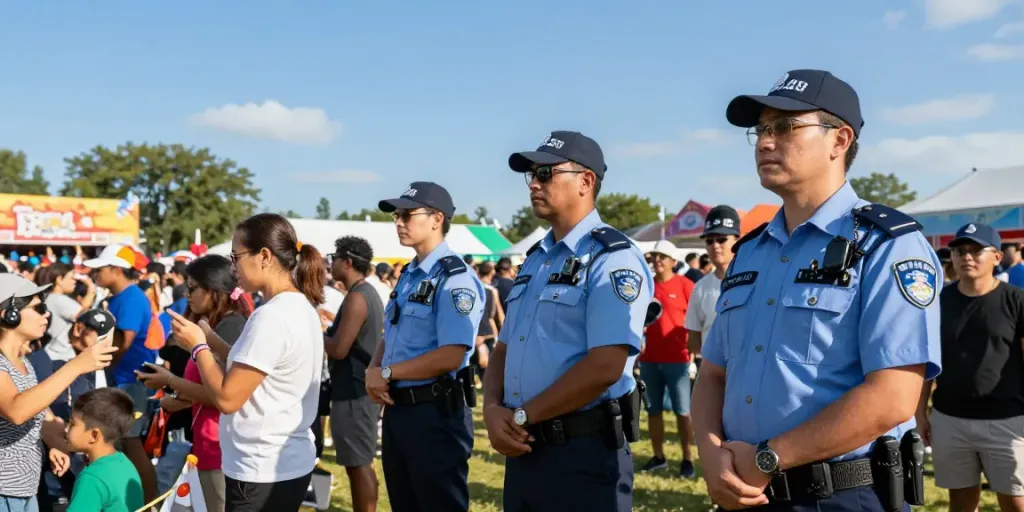 Event Security professionals providing safety at local community events