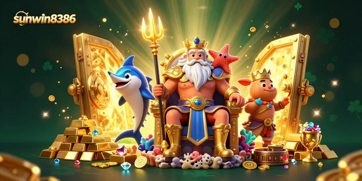 Experience thrilling games at sunwin8386 with a captivating underwater scene filled with treasures.