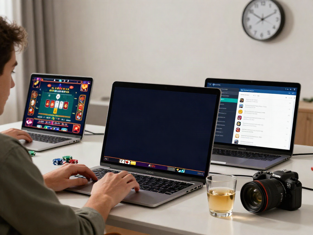 Online gambling experience at http://tx88-onl.net/ with vibrant graphics and a modern home setup.