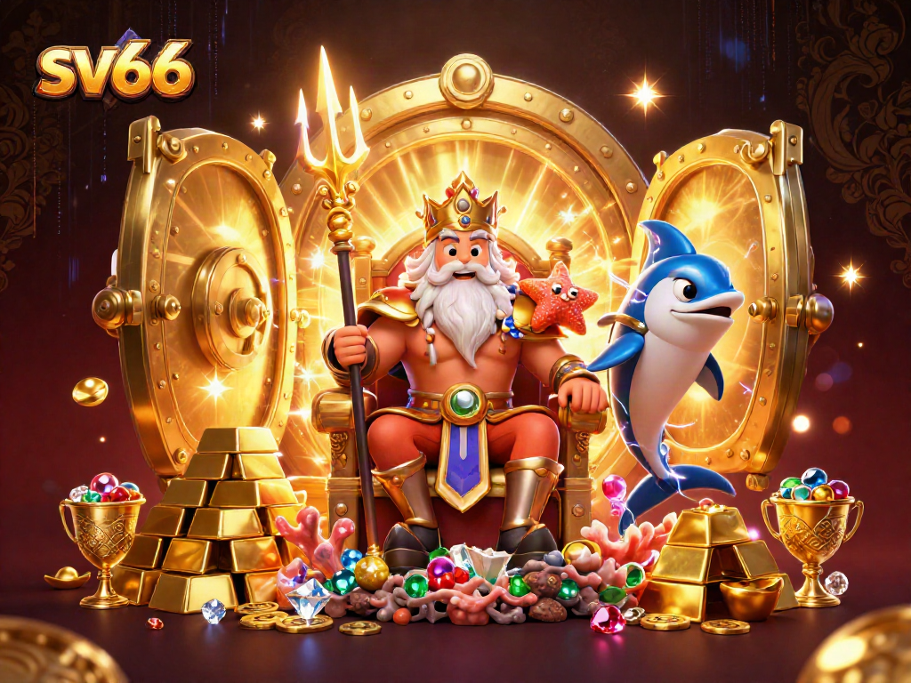 Engage in thrilling gameplay at sv66 with a vibrant undersea casino scene featuring treasures and excitement.