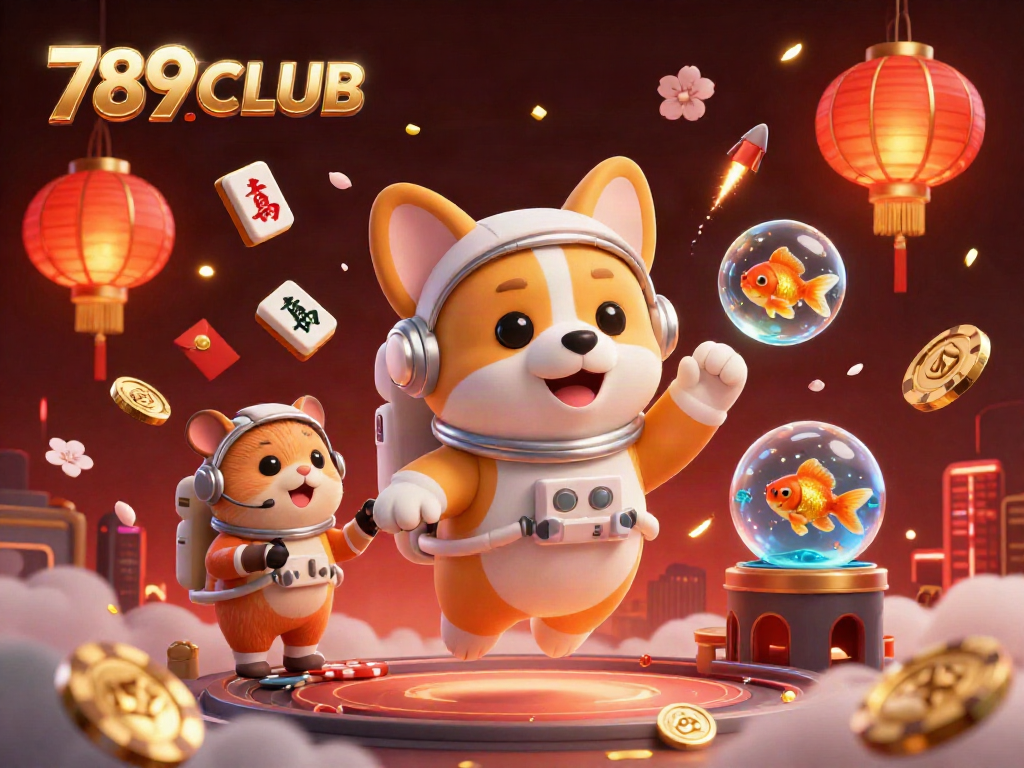 Engage with 789CLUB's floating 3D casino adventure featuring an astronaut corgi, mission-critical hamster, and more!