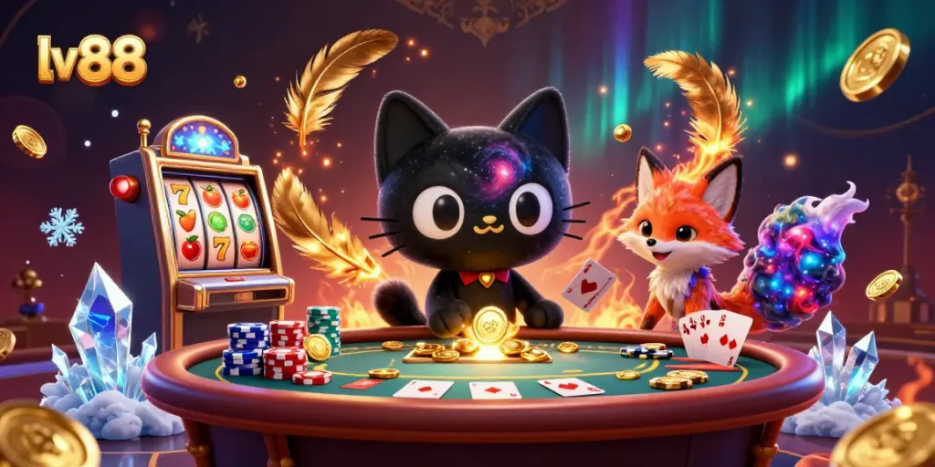 Engage in thrilling gameplay at lv 88 with vibrant casino characters and dynamic elements.