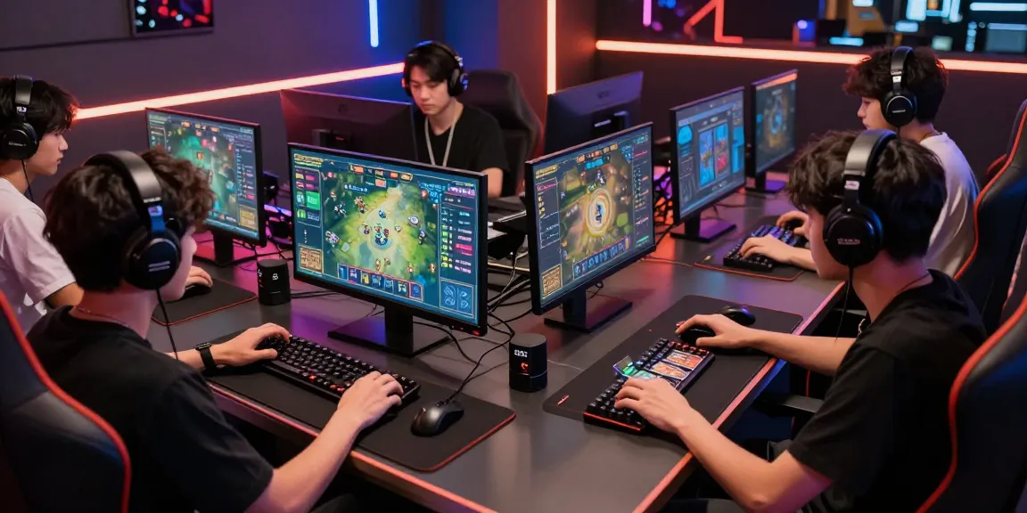 Players immersed in a GO88 multiplayer gaming experience in a modern lounge with vibrant lighting.