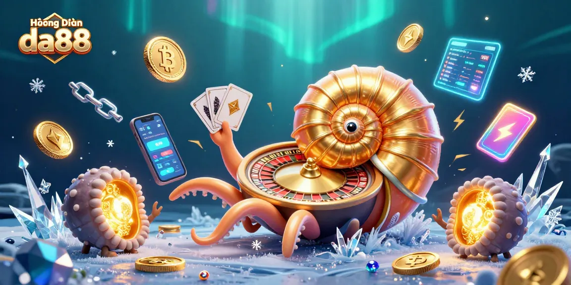 Play with Hướng Dẫn da88 and win big with games and crypto in an engaging illustration.
