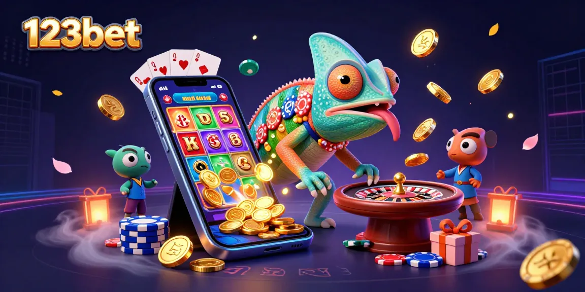 Experience thrilling moments at 123bet casino with vibrant games and dynamic chameleon action!