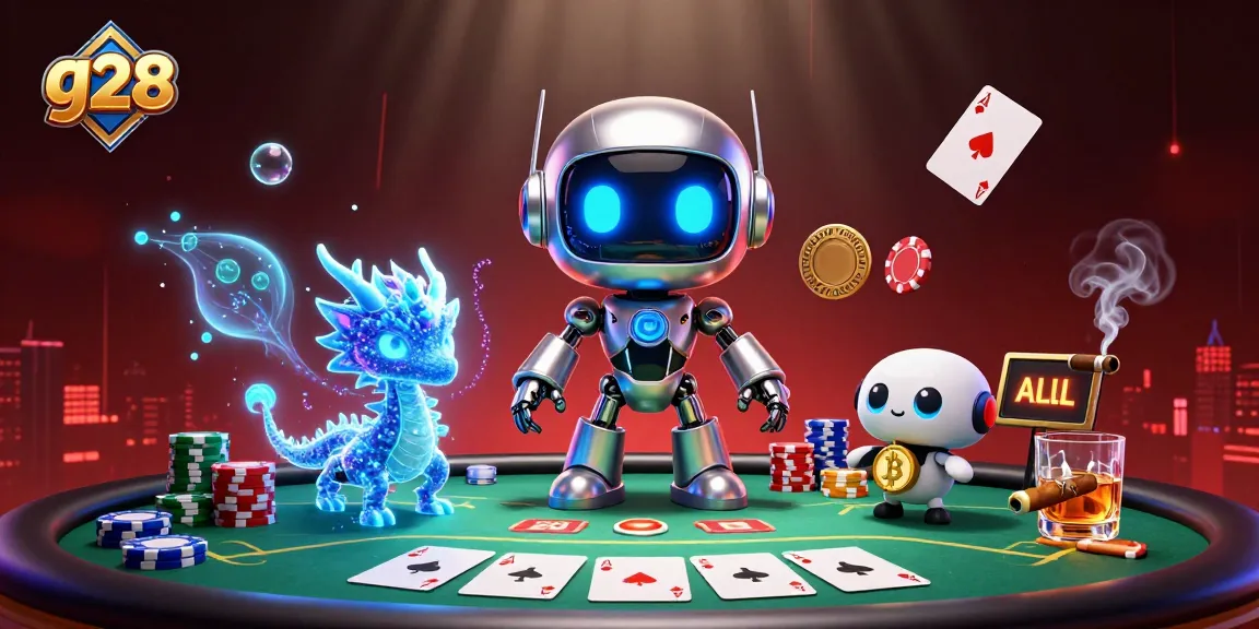 g28 showcases an exciting gaming scene with poker and vibrant characters in action.