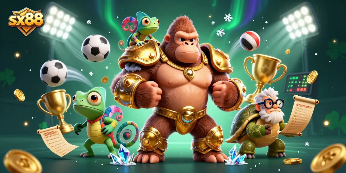 Experience thrilling action at sx88 with dynamic sports betting and vibrant casino illustration.