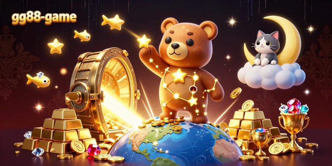 Play slots with gg88-game while winning big at the treasure vault overflowing with coins and gems.