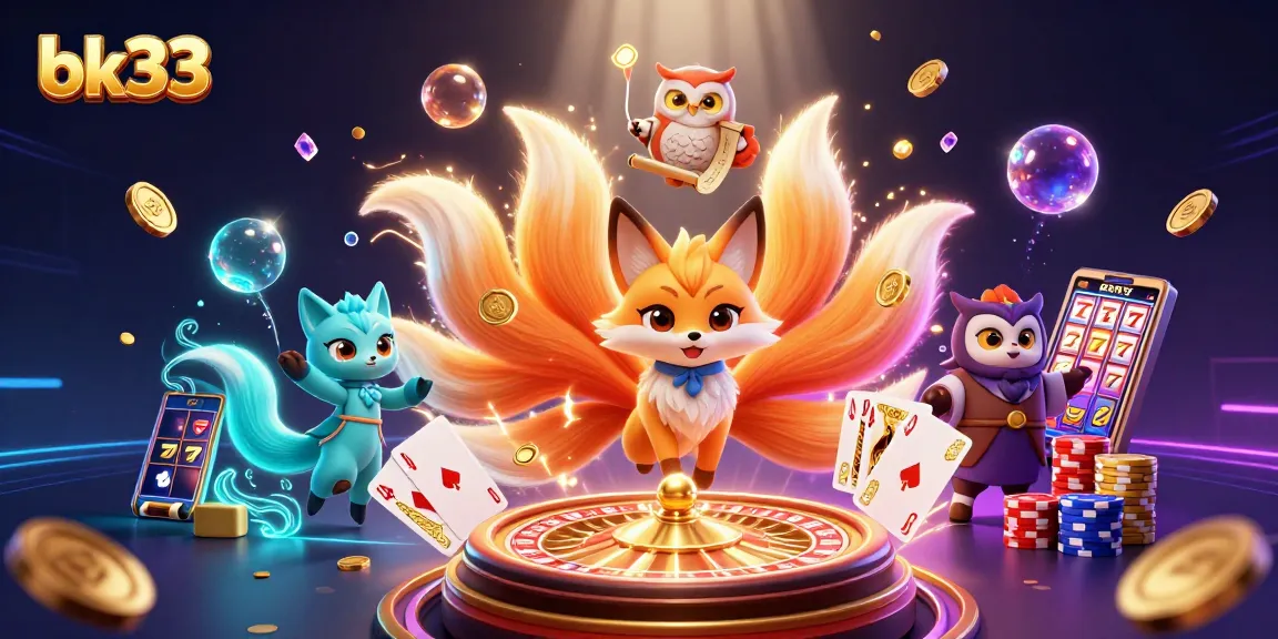 Experience thrilling games at bk33's vibrant casino with enchanting characters and dazzling winning elements.